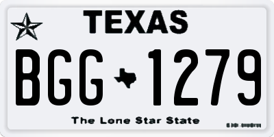 TX license plate BGG1279