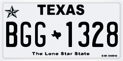 TX license plate BGG1328