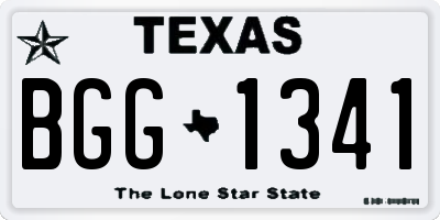 TX license plate BGG1341