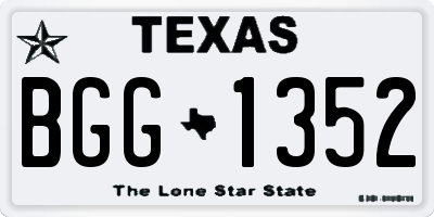 TX license plate BGG1352
