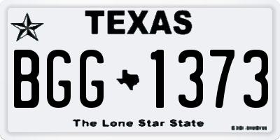TX license plate BGG1373