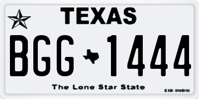 TX license plate BGG1444