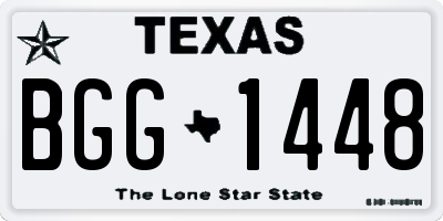 TX license plate BGG1448