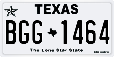 TX license plate BGG1464