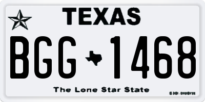 TX license plate BGG1468