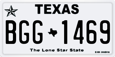 TX license plate BGG1469