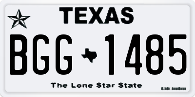 TX license plate BGG1485