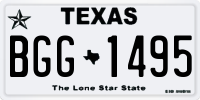 TX license plate BGG1495