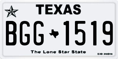 TX license plate BGG1519