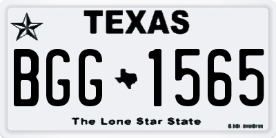 TX license plate BGG1565