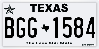 TX license plate BGG1584