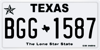 TX license plate BGG1587