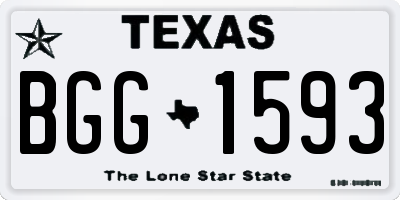 TX license plate BGG1593