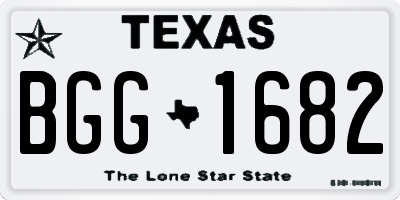 TX license plate BGG1682