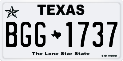 TX license plate BGG1737