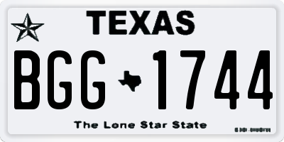 TX license plate BGG1744