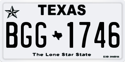 TX license plate BGG1746