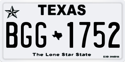 TX license plate BGG1752