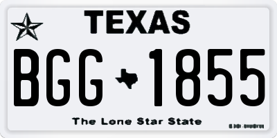 TX license plate BGG1855