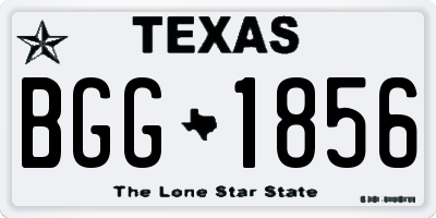 TX license plate BGG1856