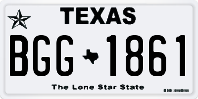 TX license plate BGG1861