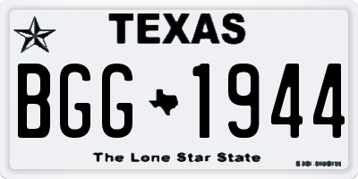 TX license plate BGG1944