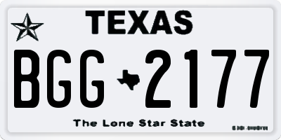 TX license plate BGG2177