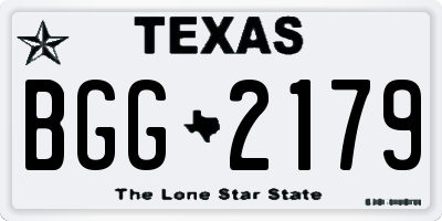 TX license plate BGG2179