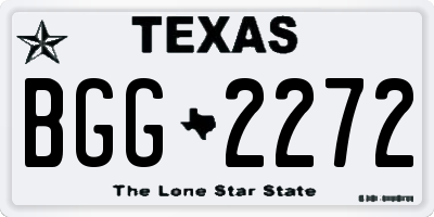 TX license plate BGG2272
