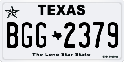 TX license plate BGG2379