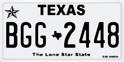 TX license plate BGG2448