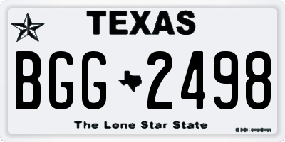 TX license plate BGG2498