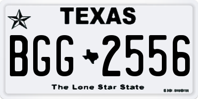 TX license plate BGG2556