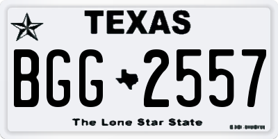 TX license plate BGG2557