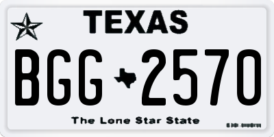 TX license plate BGG2570