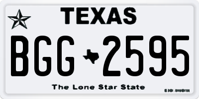 TX license plate BGG2595