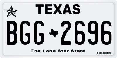 TX license plate BGG2696