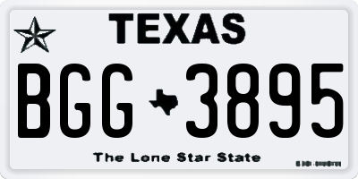 TX license plate BGG3895
