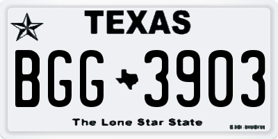 TX license plate BGG3903