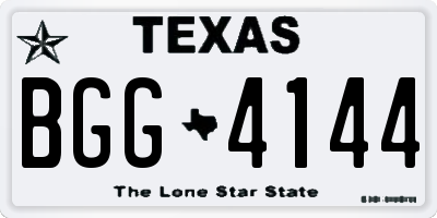 TX license plate BGG4144
