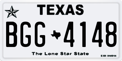 TX license plate BGG4148
