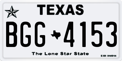 TX license plate BGG4153