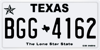 TX license plate BGG4162