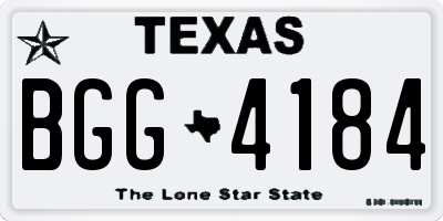 TX license plate BGG4184