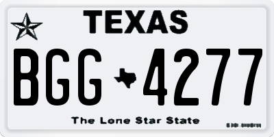 TX license plate BGG4277