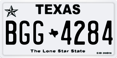 TX license plate BGG4284