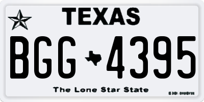 TX license plate BGG4395