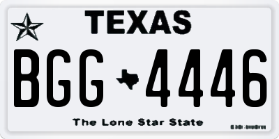 TX license plate BGG4446