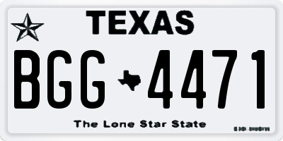 TX license plate BGG4471