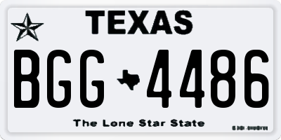 TX license plate BGG4486